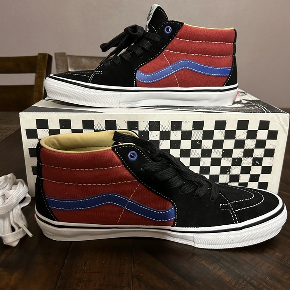 Vans Skate Grosso Mid University Red/Blue Men Size 9.5 - Picture 2 of 13